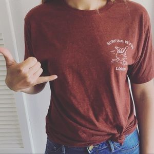 Surfing is for losers tee
